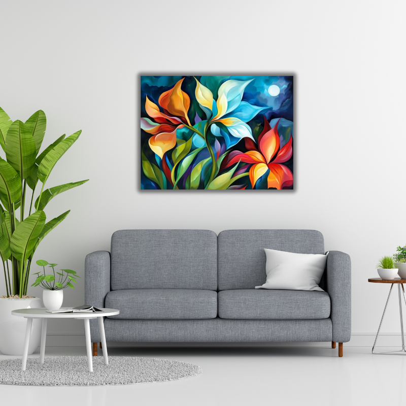tableau floral marocain pour une décoration murale riche de sens