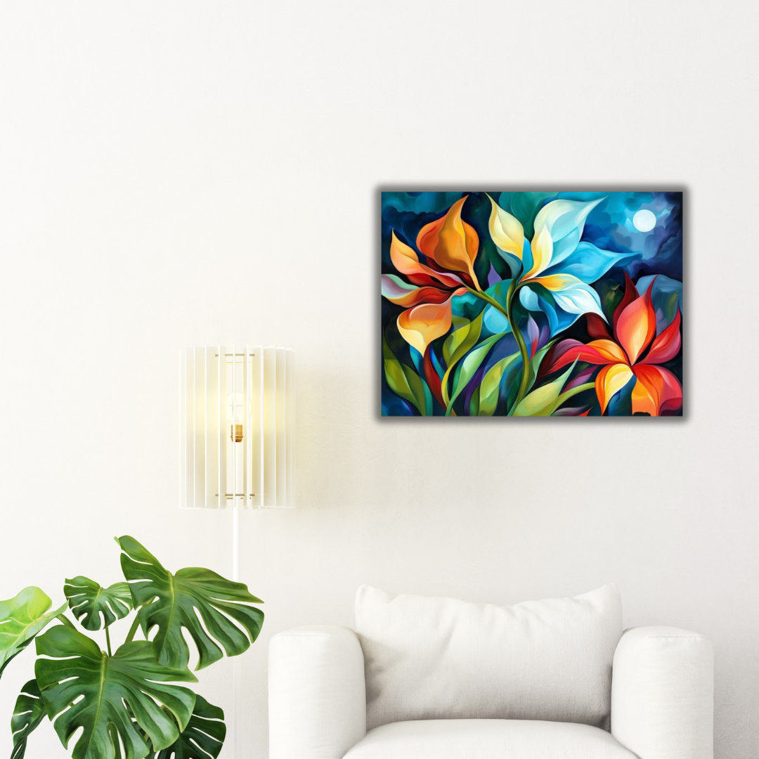 Tableau décoratif floral moderne : l’art mural marocain réinventé pour votre intérieur