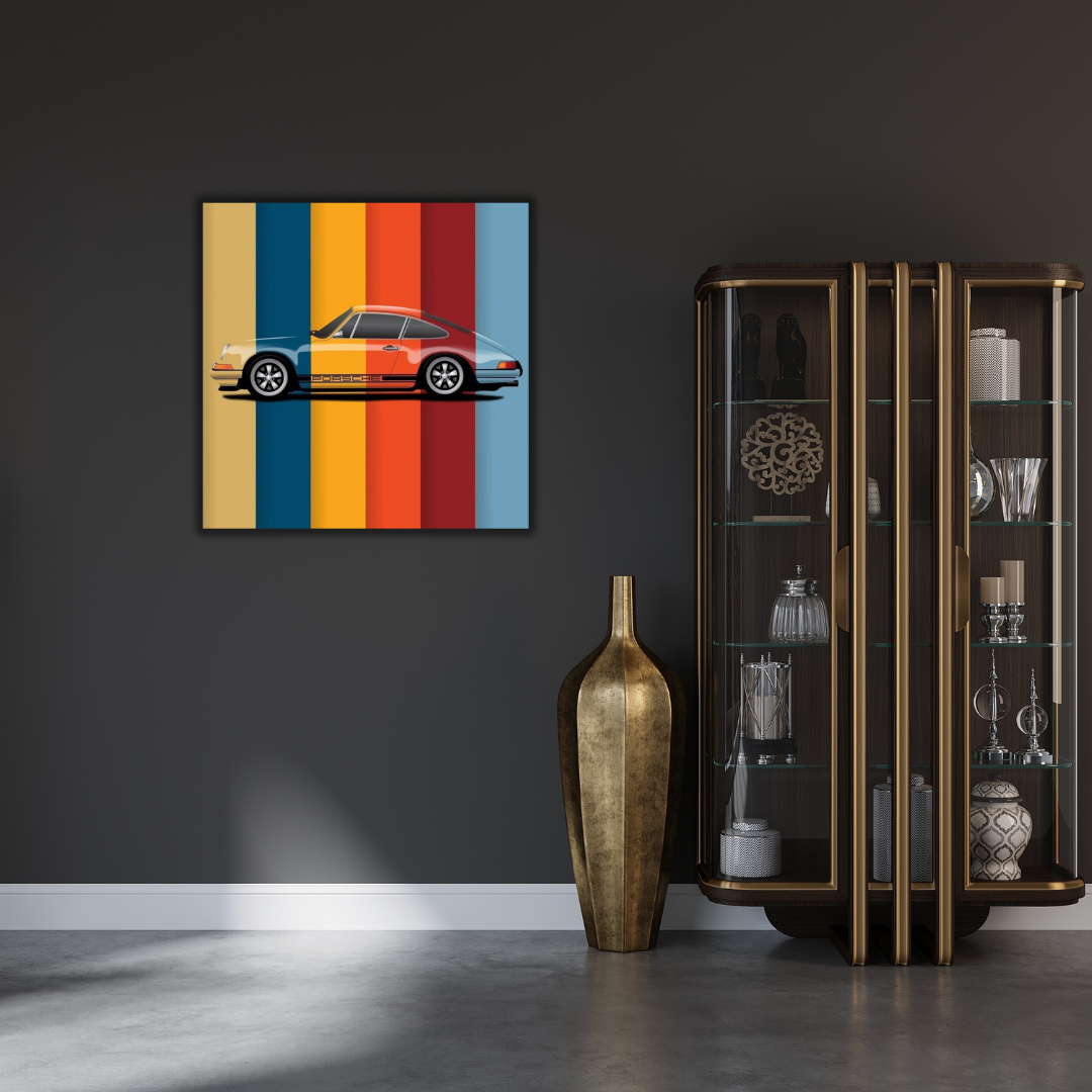 Tableau Pop Art aux Couleurs Chaudes et Dynamiques