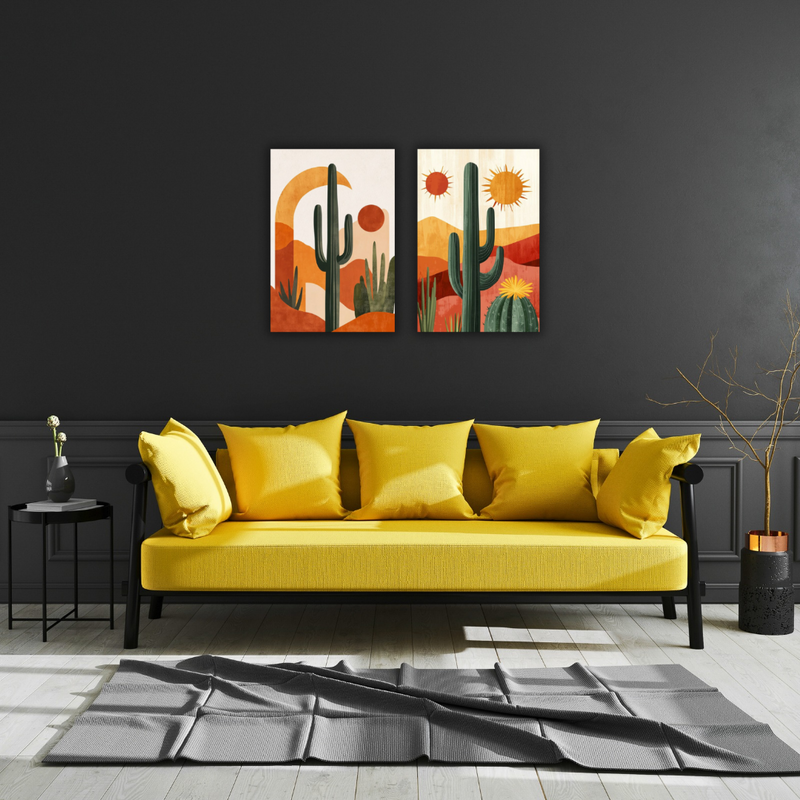 Tableau couleurs chaudes : Une invitation à la chaleur
