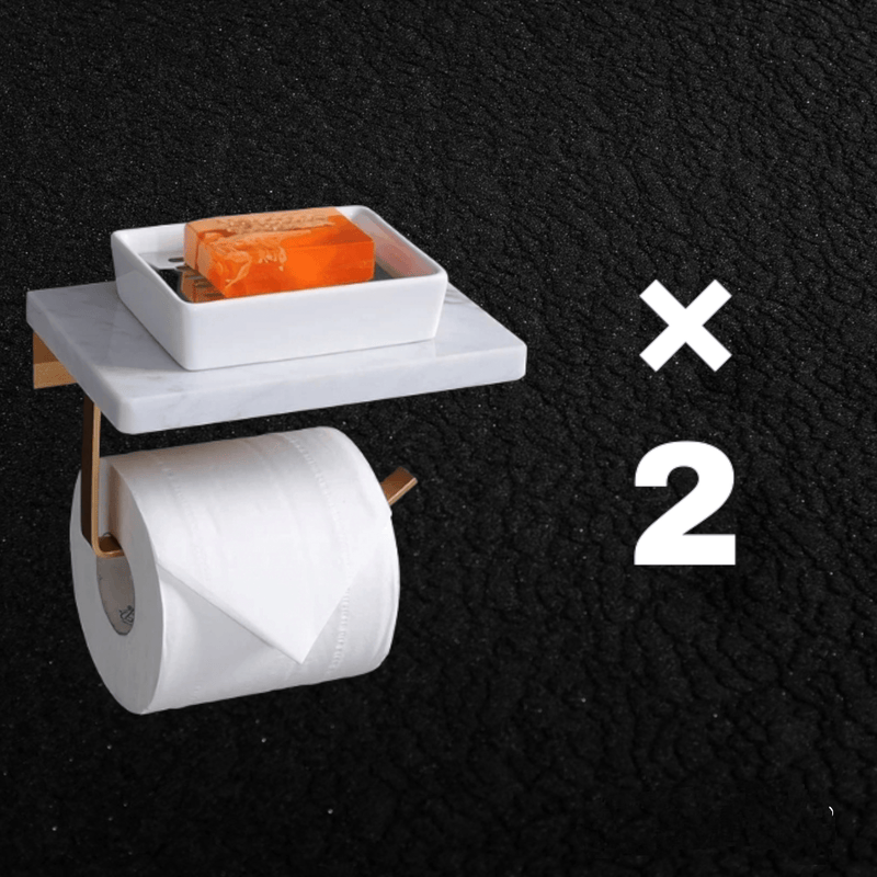 Achetez 2 porte-papier toilette en marbre naturel à prix pas cher