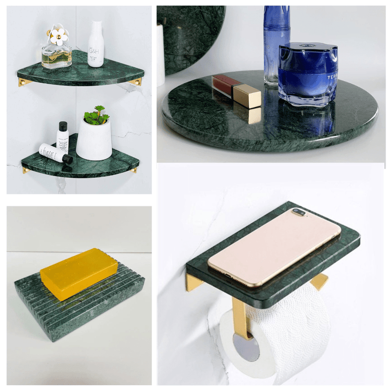 Transformez votre salle de bain en un espace luxueux avec notre collection d’accessoires en marbre