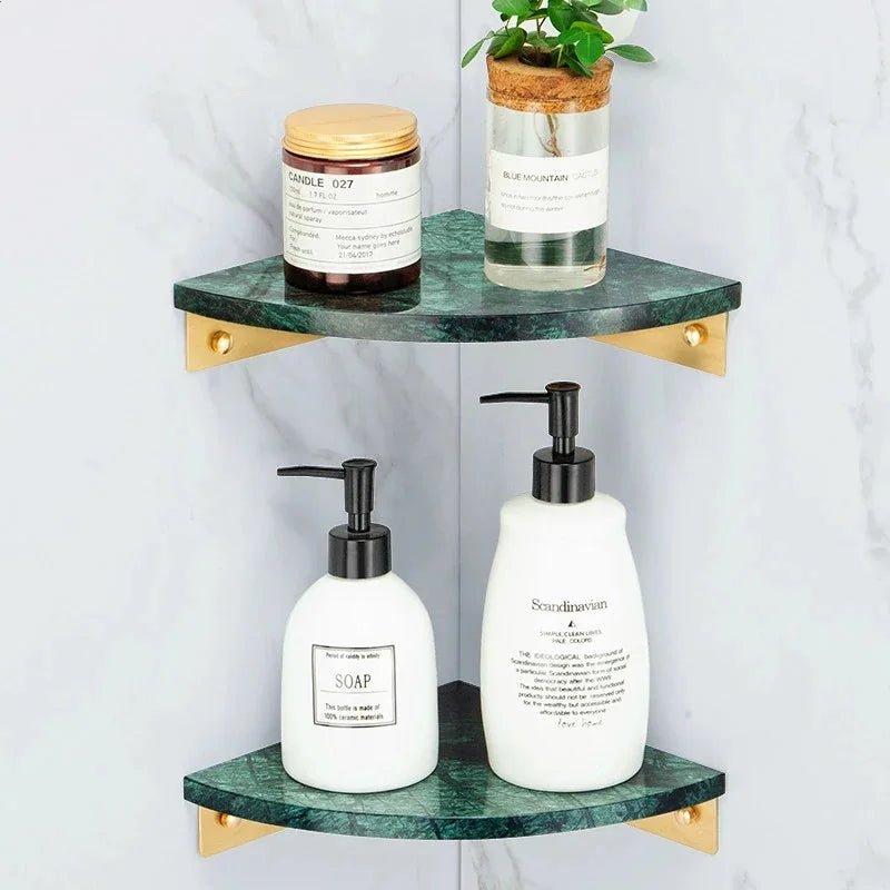 Lot 2 etageres en marbre pour salle de bain au maroc