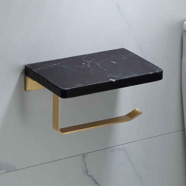 Porte papier hygiénique en marbre noir