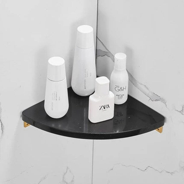 Etagere murale en marbre noir pour salle de bain au maroc
