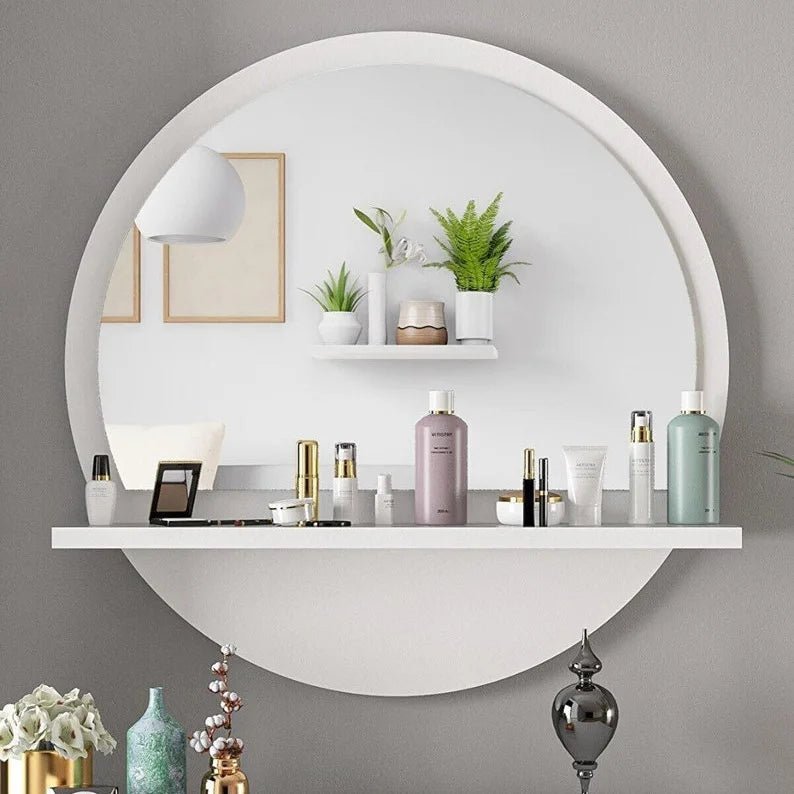 Miroir salle de bain avec étagère moderne